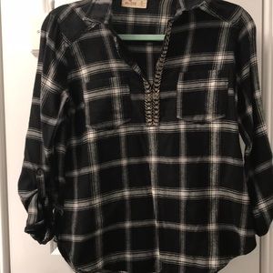 Hollister Women’s Black Flannel Shirt